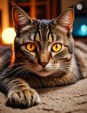 夜に光る猫の目