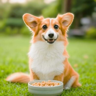 座っている犬