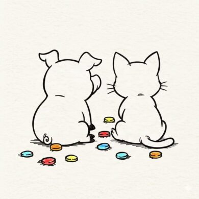 猫と豚が並んでいるイラスト——それぞれ異なる感情読み取り能力を持つ